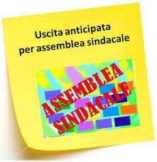 Uscite anticipate per assemblea sindacale 10 novembre 2023